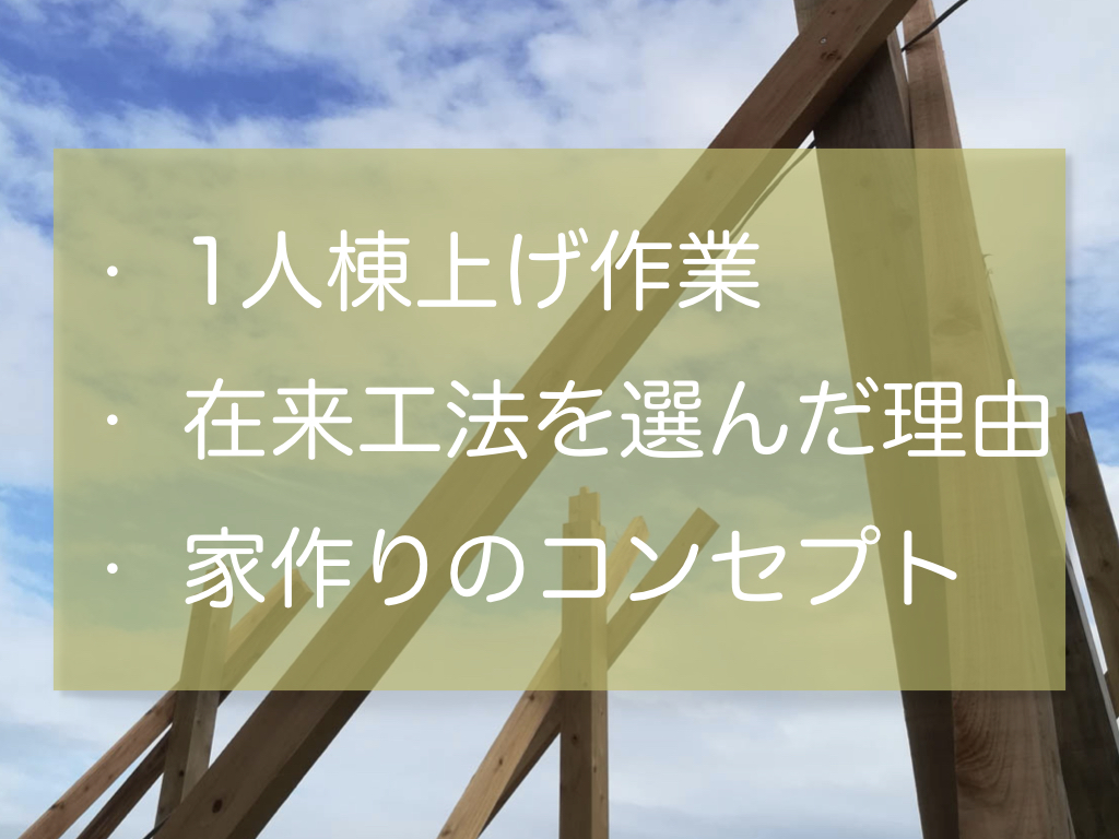 18坪の木造家作り 1人で棟上げ作業 在来工法を選んだ理由は 家作り反面教科書